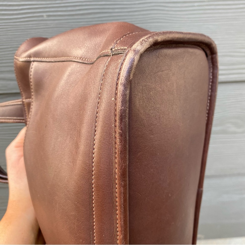 vintage coach 9303 bleecker tote handbag in brown leather - Picture 6 of 11